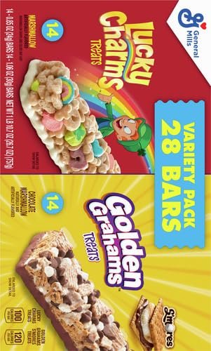 Golden Grahams Lucky Charms Breakfast Cereal Treat Bars Variety Pack, 28 ct - Image 3